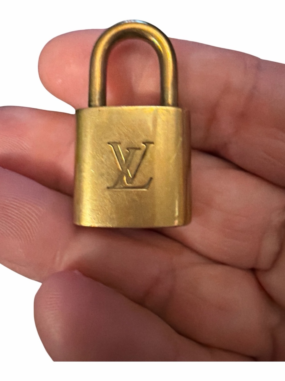 Louis Vuitton Brass-Colored LV Signature Padlock